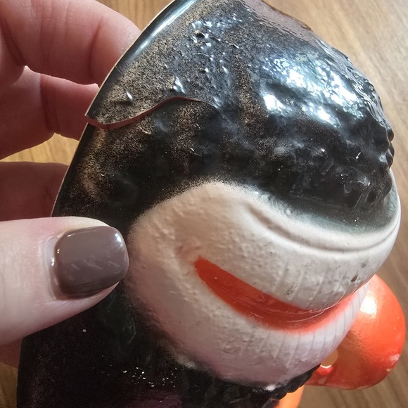 Vintage Ben Cooper Sad Clown Plastic Halloween Mask Black Hair‎ SEE PHOTOS - Picture 11 of 13